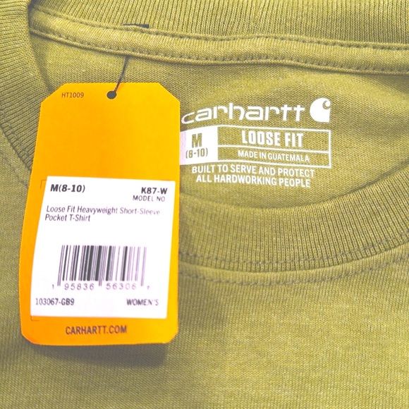 CARHARTT Loose Fit Heavyweight Short Sleeve Pocket T-Shirt NWT Green Medium - Picture 6 of 6